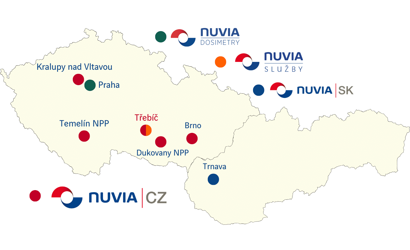 NUVIA-pobočky